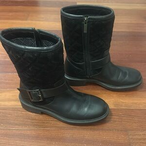 Aquatalia Quilted Leather Westherproof Moto Boot